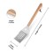 Makerflo BBQ Grill Spatula, Handmade Steel Spatula Wooden Handle, Bottle Opener Serrated Sides for Outdoor Cooking Camping Grilling, Barbeque Accessories